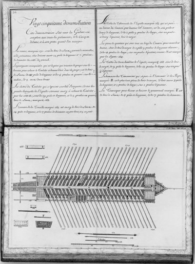 Piano di una galera, venticinquesima dimostrazione, tavola 26, illustrazione da 